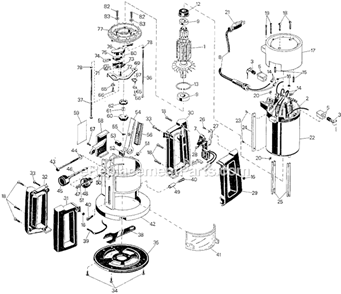 Page A Diagram and Parts List for 7614-04 Type 3 Black and Decker Router